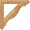Ekena Millwork Funston Arts and Crafts Rough Sawn Bracket w/ Offset Brace, Western Red Cedar, 6"W x 34"D x 34"H BKT0604X34X34FST03RWR - alternate 4